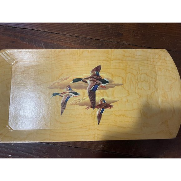 Vintage Haskelite Trays, Mallard Duck, set of six serving trays, vintage lithogr - Picture 2 of 9